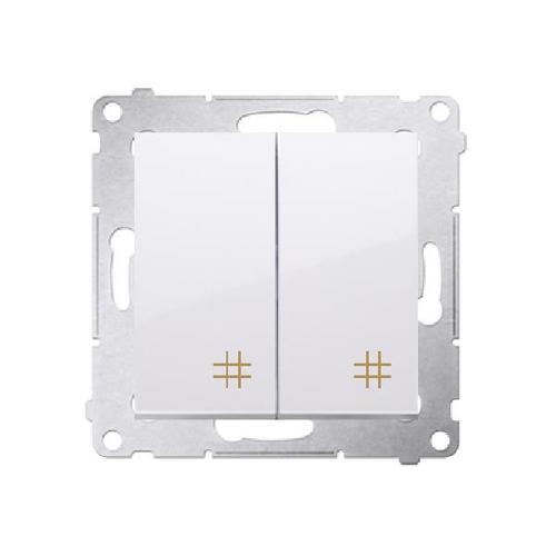 SIMON 54 wyłącznik krzyżowy podwójny szybkozłącza 10A 250V (moduł) biały