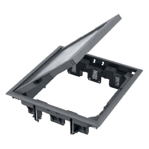 FB puszka podłogowa FB kwadratowa 12xK45 gr.podłoża 5mm 85-116mm IK08 szary