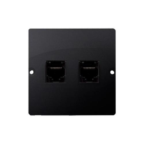 SIMON BASIC gniazdo komputerowe podwójne RJ45 kat.5e (moduł) grafit matowy