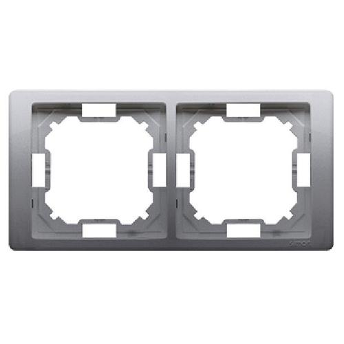 SIMON BASIC NEOS ramka 2-kr. stal inox