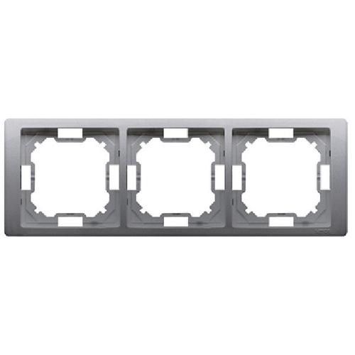 SIMON BASIC NEOS ramka 3-kr. stal inox