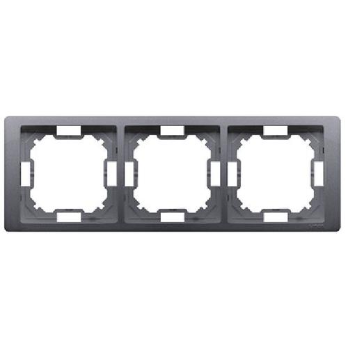 SIMON BASIC NEOS ramka 3-kr. srebrny mat