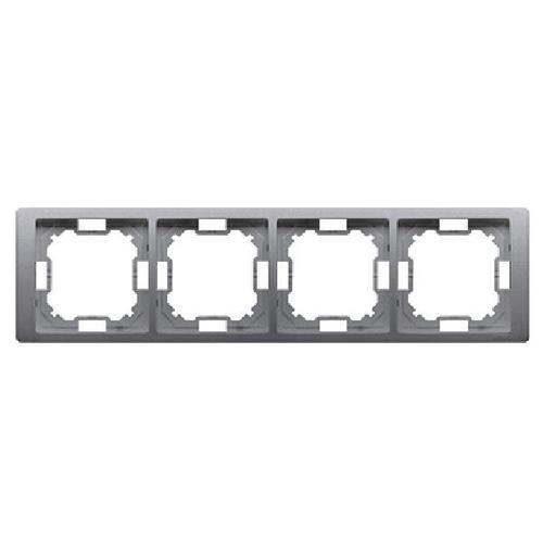 SIMON BASIC NEOS ramka 4-kr. stal inox
