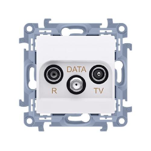 SIMON 10 gniazdo antenowe R-TV-DATA (moduł) biały