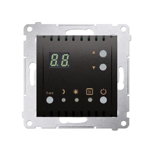 SIMON 54 regulator temperatury z wyświetlaczem i czujnikiem wewnętrznym 16(2)A 230V (moduł) antracyt
