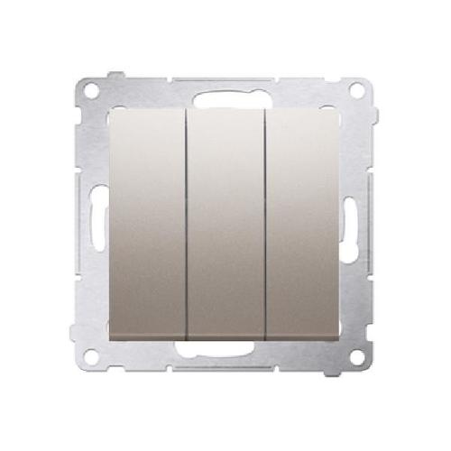 SIMON 54 wyłącznik potrójny szybkozłącza 10A 250V (moduł) złoty mat