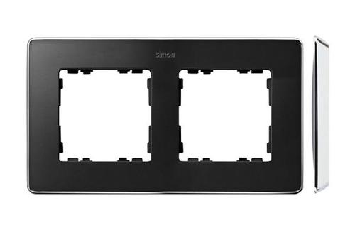 SIMON 82 DETAIL SELECT ramka 2-kr. grafit/podstawa chrom