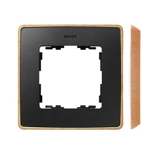 SIMON 82 DETAIL SELECT ramka 1-kr. grafit/podstawa drewno