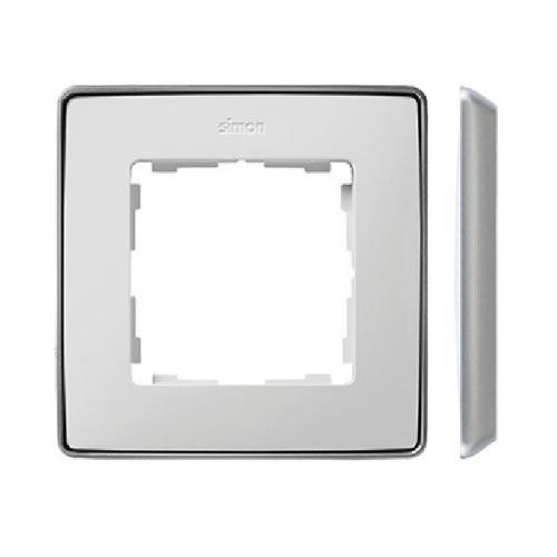 SIMON 82 DETAIL SELECT ramka 1-kr. biały/podstawa aluminium