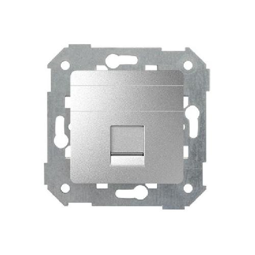 SIMON 82 pokrywa gniazda 1xRJ-45 płaska z żaluzją (moduł) aluminium