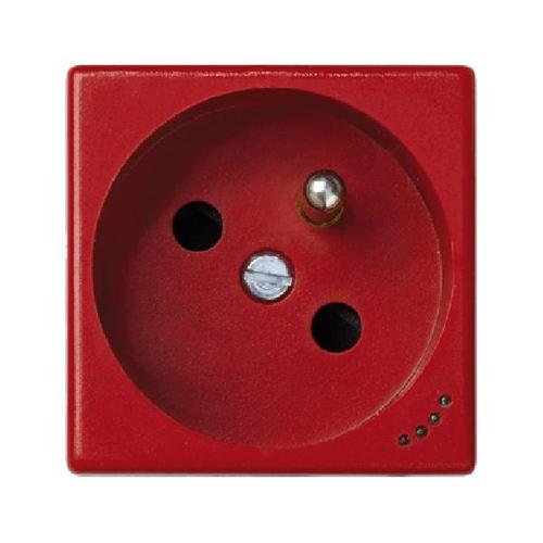 K45 gniazdo pojedyncze K45 z/uz. z sygnalizacją napięcia zaciski śrubowe 16A 250V 45×45mm czerwony