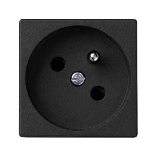 gniazdo pojedyncze K45 z/uz. szybkozłącza 16A 250V 45x45mm grafit
