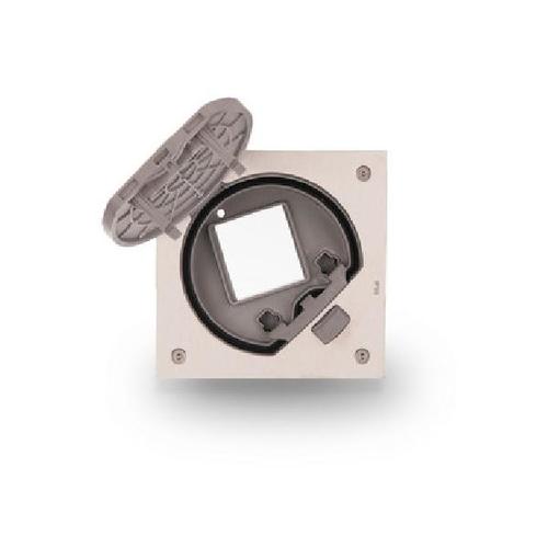KSE IP66 wkład puszki podłogowej KSE IP66 pusty na 1 moduł K45 IK07 stal nierdzewn