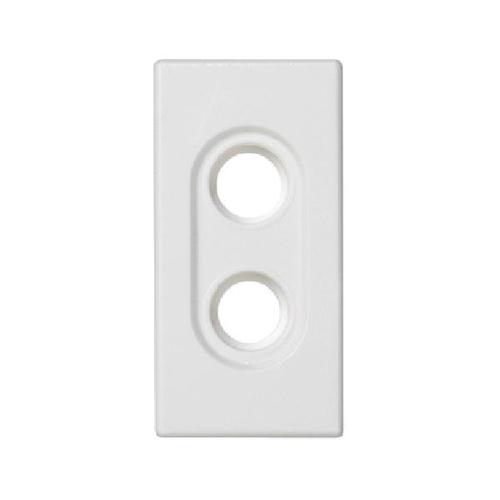 K45 płytka K45 pusta do złącz 2xRCA (CINCH) 45x22,5mm czysta biel