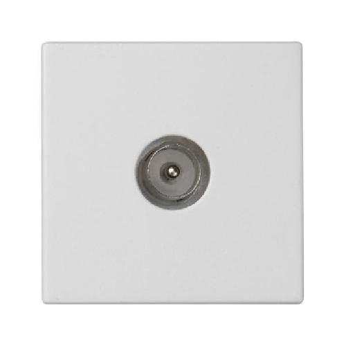 K45 płytka K45 gniazdo TV męskie 45x45mm czysta biel