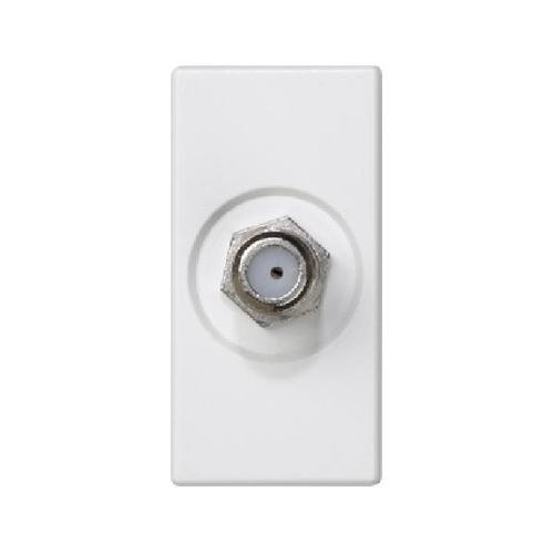K45 płytka K45 gniazdo SAT (F) żeńskie 45x22,5mm czysta biel