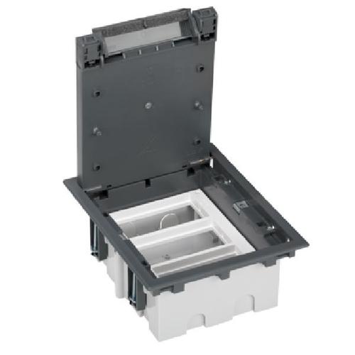 SF puszka podłogowa SF prostokątna 6xK45 3xCIMA 93mm-128mm IK08 szary