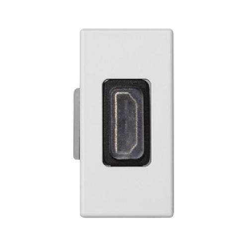 K45 płytka K45 adapter HDMI-HDMI 45x22,5mm czysta biel