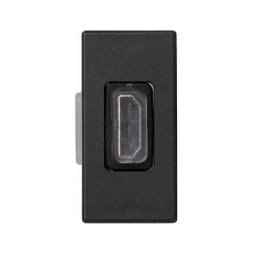 K45 płytka K45 adapter HDMI-HDMI 45x22,5mm szary grafit