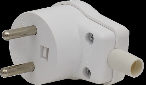 wtyczka POWER b/u rozb.boczna 16A 250V biały WB-120
