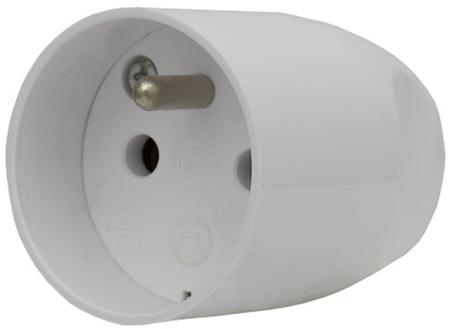gniazdo POWER z/u rozb.proste białe GP-130