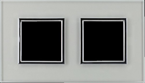 DANTE ramka 2-krotna szklo CREATIVE GLASS SUPER WHITE 4501182 z podkl.