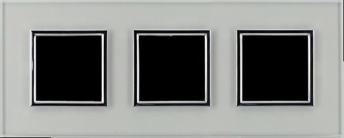 DANTE ramka 3-krotna szklo CREATIVE GLASS SUPER WHITE 4501183 z podkl.