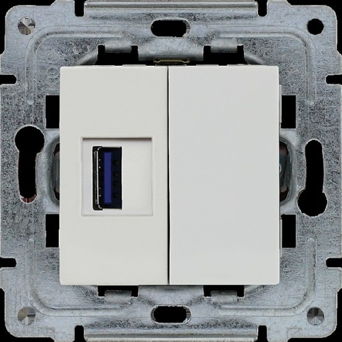 gniazdo DANTE multimedia.USB-3,0 b/r białe szybkozlaczki
