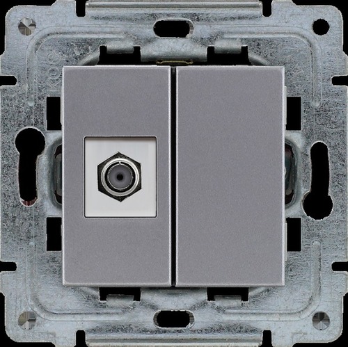 gniazdo DANTE pojedyncze TV-F inox