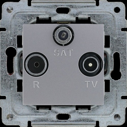 gniazdo DANTE RTV-SAT końcowe b/r inox