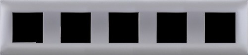 ramka DANTE 5-kr.inox (tworz.lakier.)