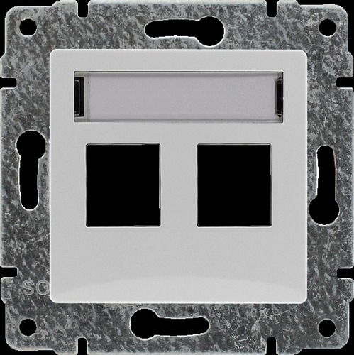 pokrywa KEYSTONE x2 z etykieta opisowa biały 5104802