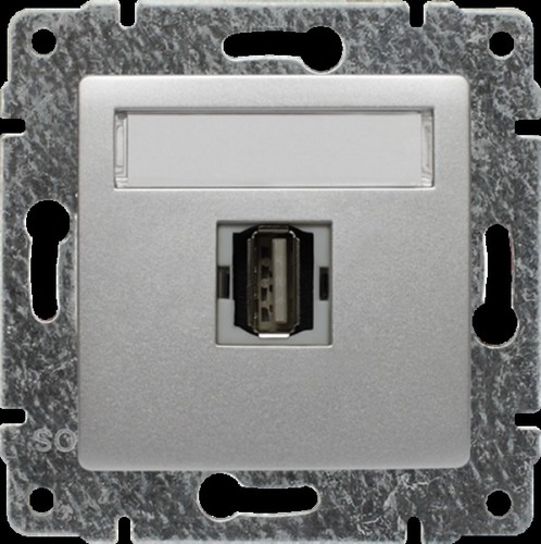 gniazdo VENA multimedia.USB b/r aluminium typ A
