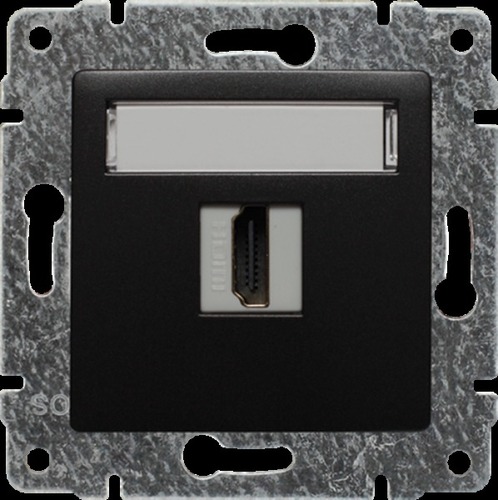 gniazdo multimedialne HDMI b/r VENA antracyt