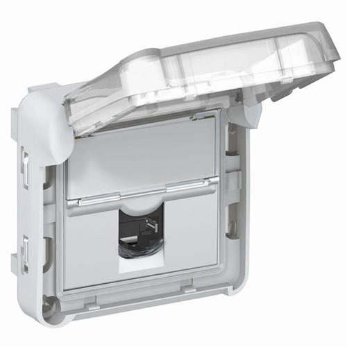 gniazdo PLEXO55 RJ45 FTP kat.6 szary