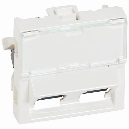 gniazdo M45:2M 2XRJ45 KAT5E UTP 45O