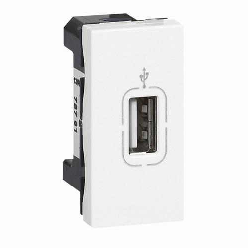gniazdo M45 USB białe