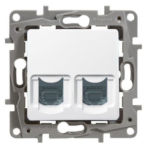 gniazdo NILOE komputerowe podwójne RJ45 STP cat.6 białe
