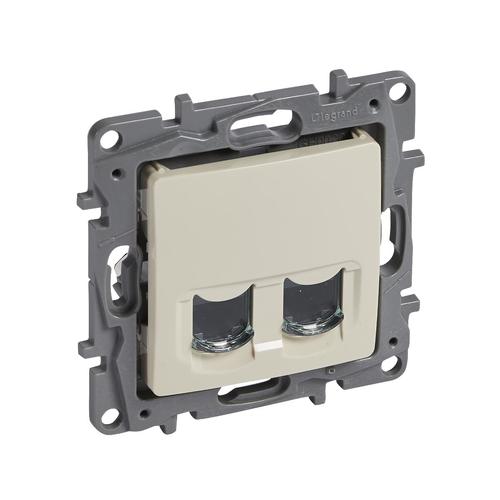 gniazdo NILOE podwójne RJ45 krem