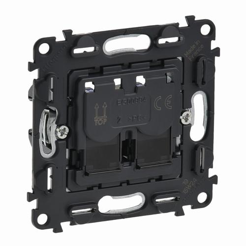 VALENA ALLURE gniazdo 2XRJ45 KAT 6A UTP białe