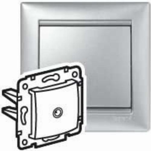 gniazdo TV VALENA końcowe aluminium 770129
