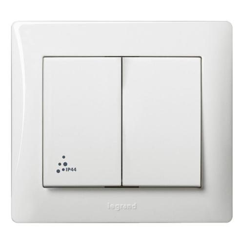 łącznik LIFE podwójny IP44 arctic