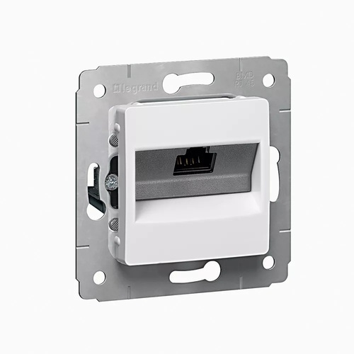 gniazdo CARIVA komputerowe pojedyncze RJ45 UTP białe