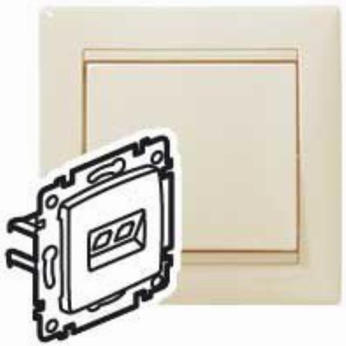 gniazdo VALENA RJ45 cat.5 krem
