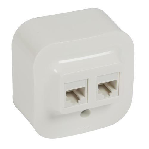 gniazdo FORIX podwójne RJ45 kat.5E UTP