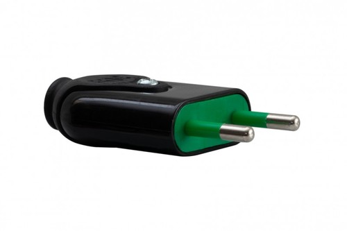wtyczka plaska 230V 2P czarna 80001 FELEKTRO
