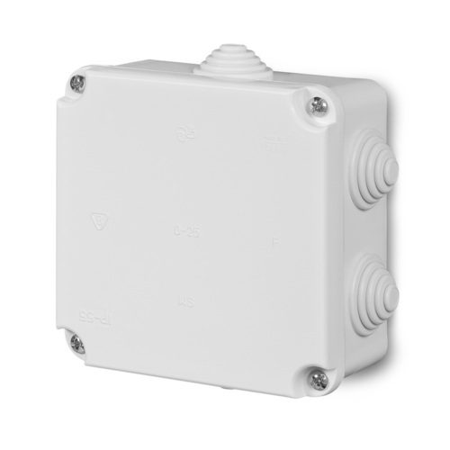 PK-2 puszka natynkowa 108x108x58 6 dławic IP 55 - kolor biały
