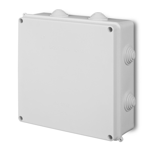 PK-8 puszka natynkowa 196x196x78 8 dławic IP 55 - kolor biały