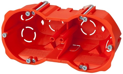 puszka p/t PK-2x60 k/g gleboka pomaranczowa z wkretami karton-gips