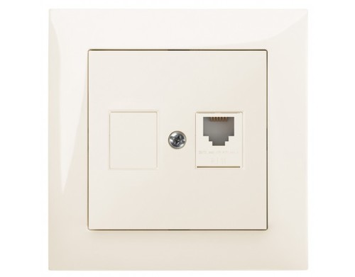 SENTIA gniazdo RJ11 B/R IP 20 kremowe